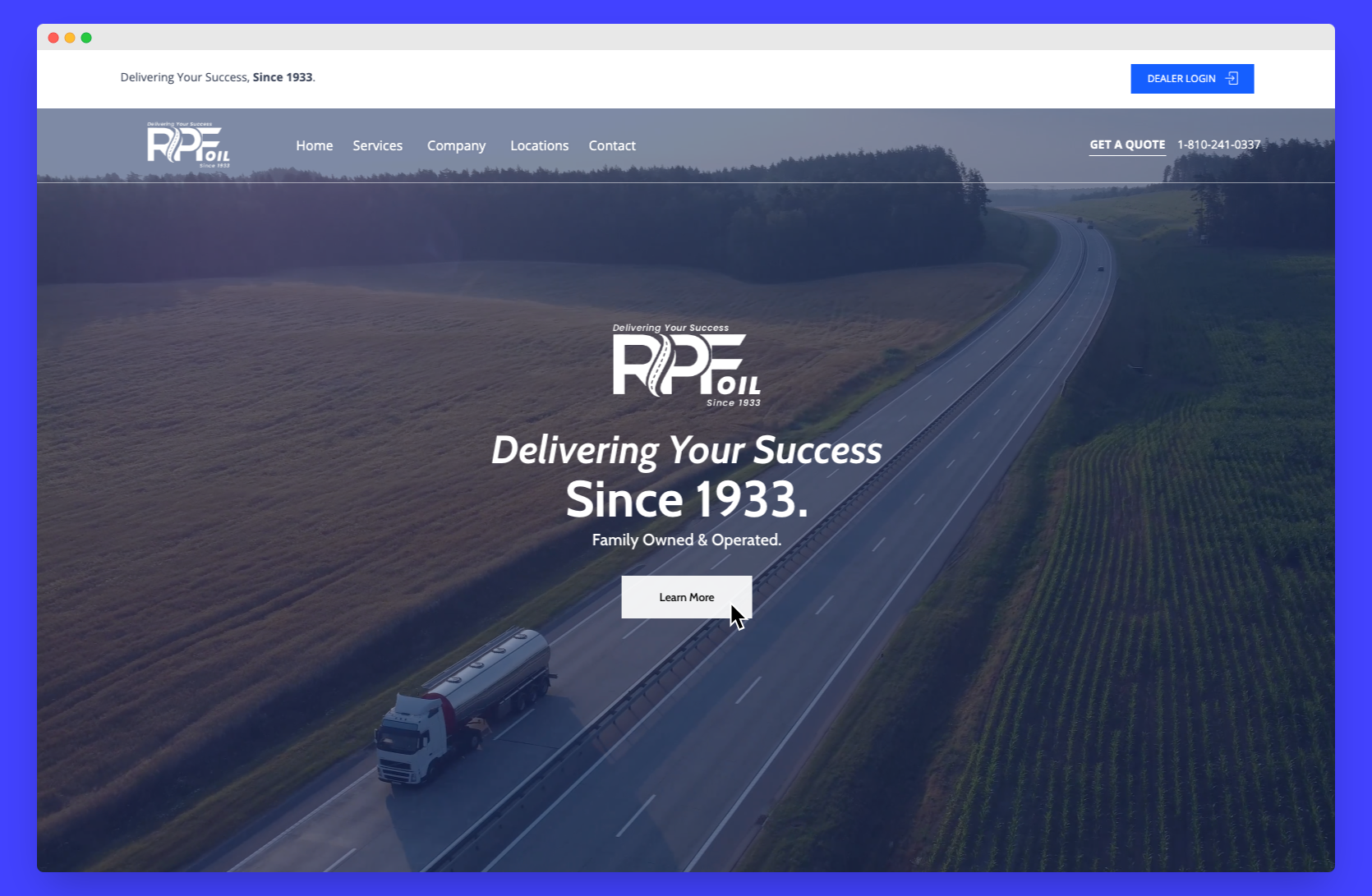 rpf oil company launches brand new website along with brand refresh
